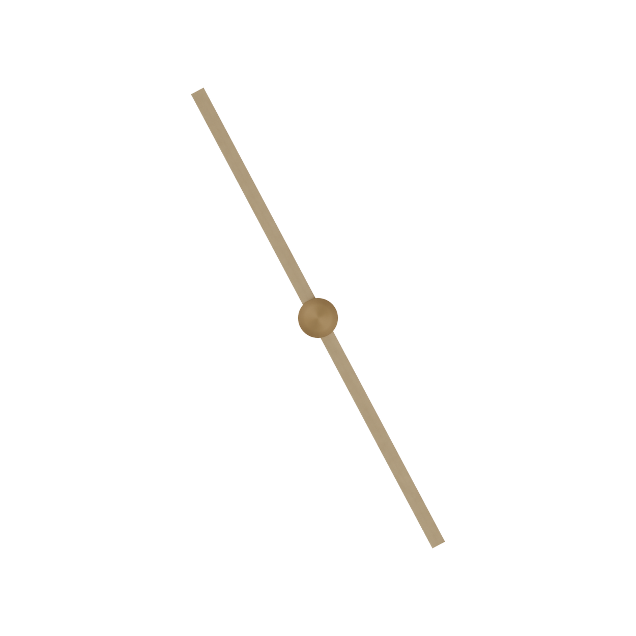 The rule, a straight bar pivoting at the centre.